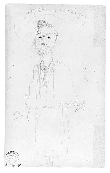 Caricature of a Man, John Singer Sargent (American, Florence 1856–1925 London), Graphite on off-white wove paper, American 