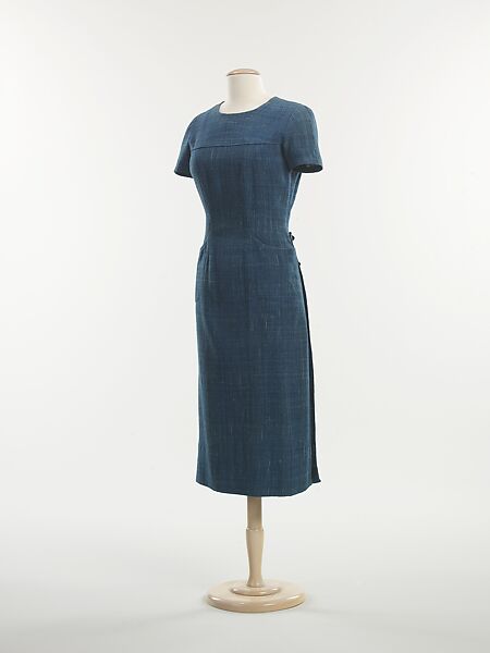 Dress, Schiaparelli (French, founded 1927), linen, French 