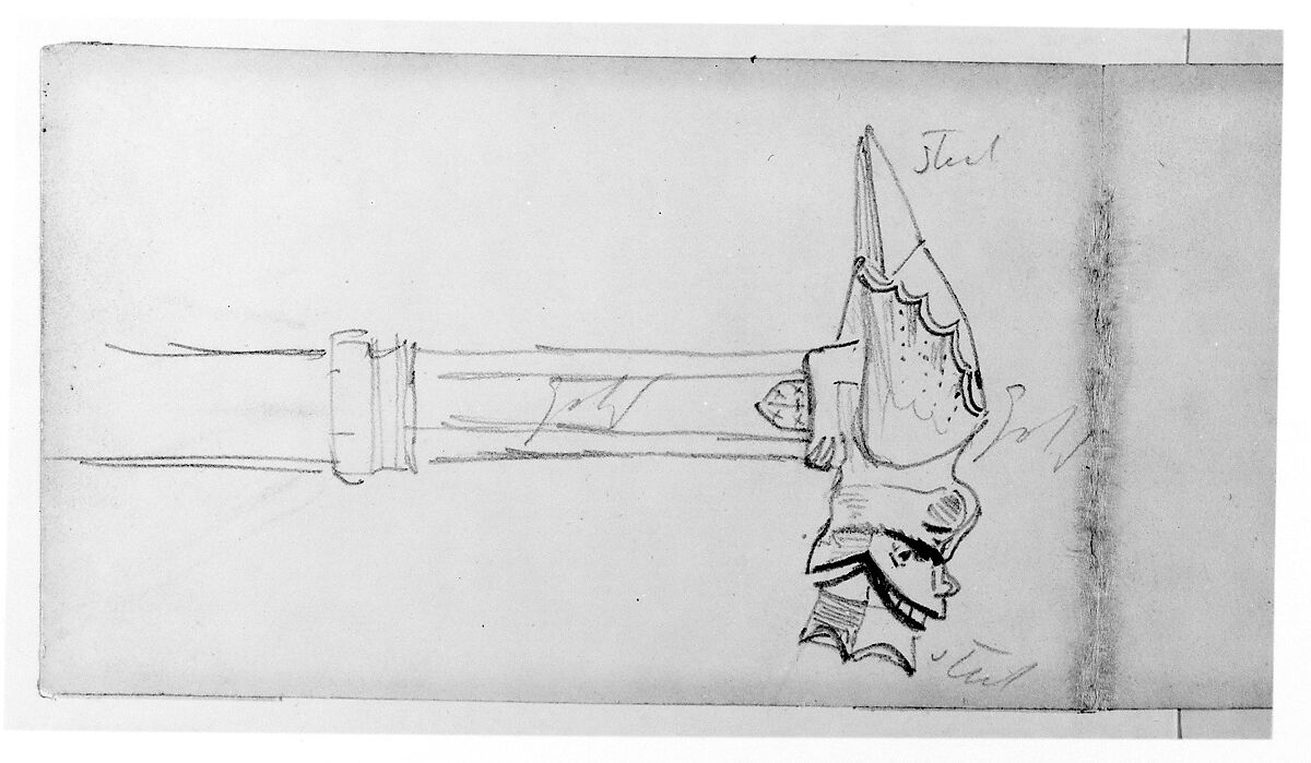 Venetian Ornament, John Singer Sargent (American, Florence 1856–1925 London), Graphite on off-white wove paper, American