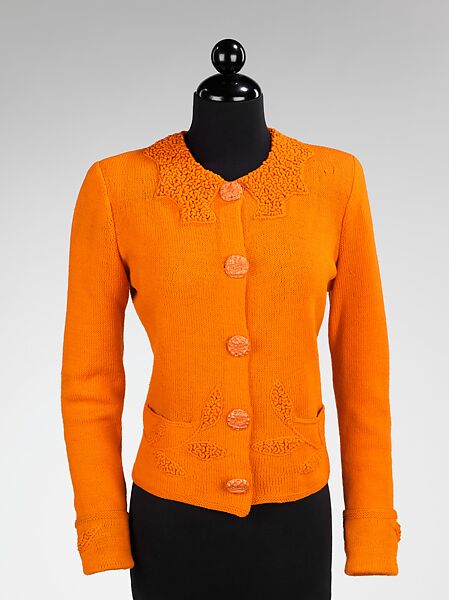 Sweater, Schiaparelli (French, founded 1927), wool, French 