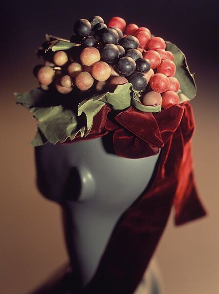 Cocktail hat, Schiaparelli (French, founded 1927), silk, cotton, collagen, mineral wax, French
