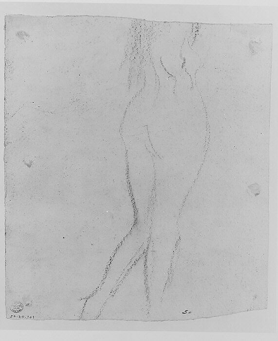 Female Figure, John Singer Sargent (American, Florence 1856–1925 London), Charcoal on white wove paper, American