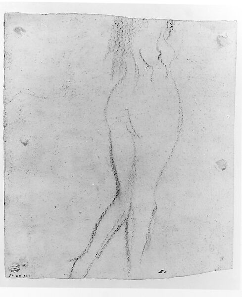 Female Figure, John Singer Sargent (American, Florence 1856–1925 London), Charcoal on white wove paper, American 