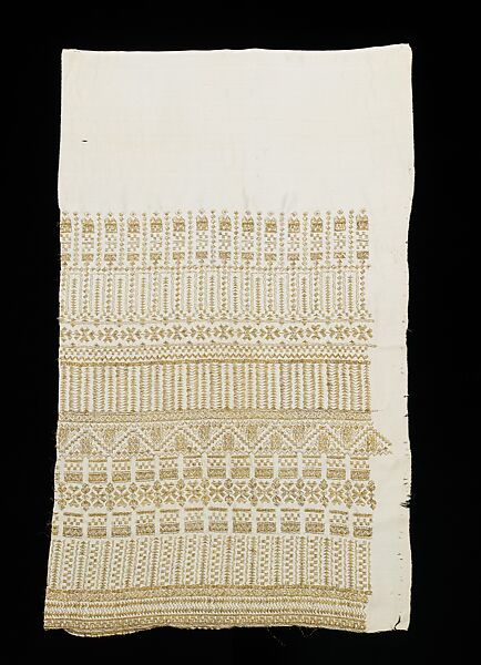 Textile, Textile design attributed to Sarah Lipska (Polish, 1882–1973), silk, metal, French 