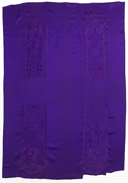 Textile, Textile design attributed to Sarah Lipska (Polish, 1882–1973), silk, metal, French 