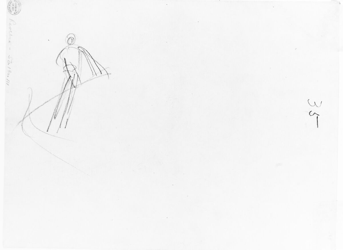 Gondolier, John Singer Sargent (American, Florence 1856–1925 London), Graphite on light-buff wove paper, American