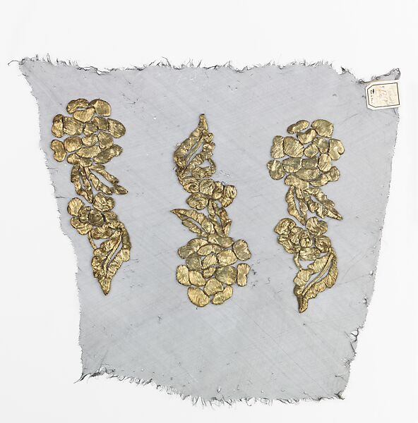 Textile, Textile design attributed to Sarah Lipska (Polish, 1882–1973), silk, metal, French