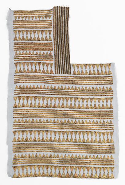 Textile, silk, metal, French