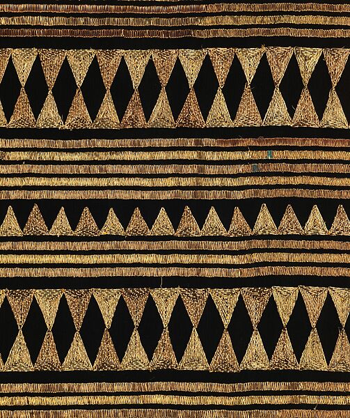 Textile, silk, metal, French