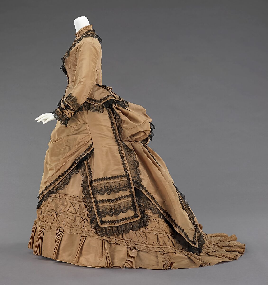 Walking dress, silk, American