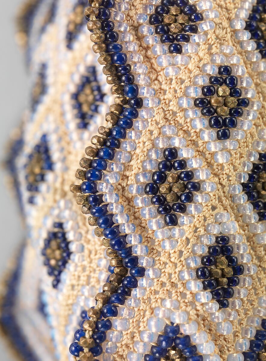 Reticule, glass, silk, Mexican