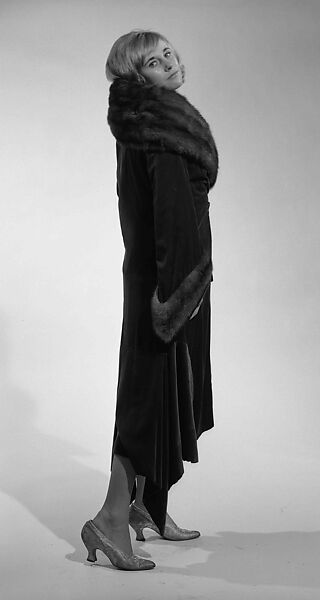 Evening coat, House of Paquin (French, 1891–1956), fur, silk, French