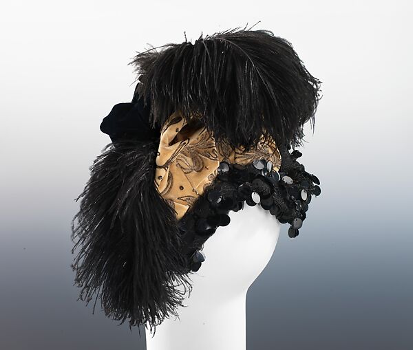 Evening hat, J. Jacquin &amp; Company, silk, metal, feathers, American