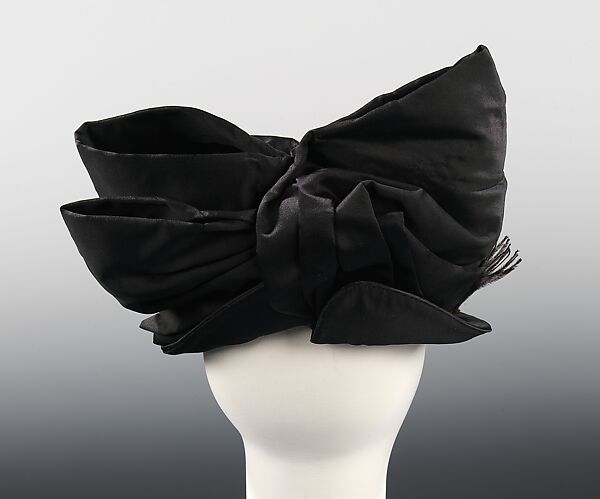 Dinner hat, Crocker (American, active ca. 1880–ca. 1930), silk, feathers, American