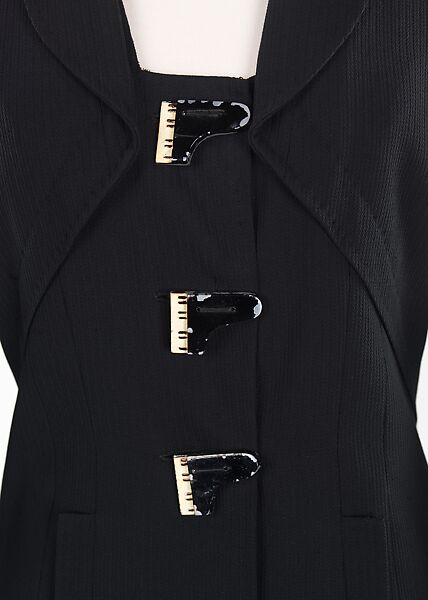 Suit, Elsa Schiaparelli (Italian, 1890–1973), wool, silk, metal, French