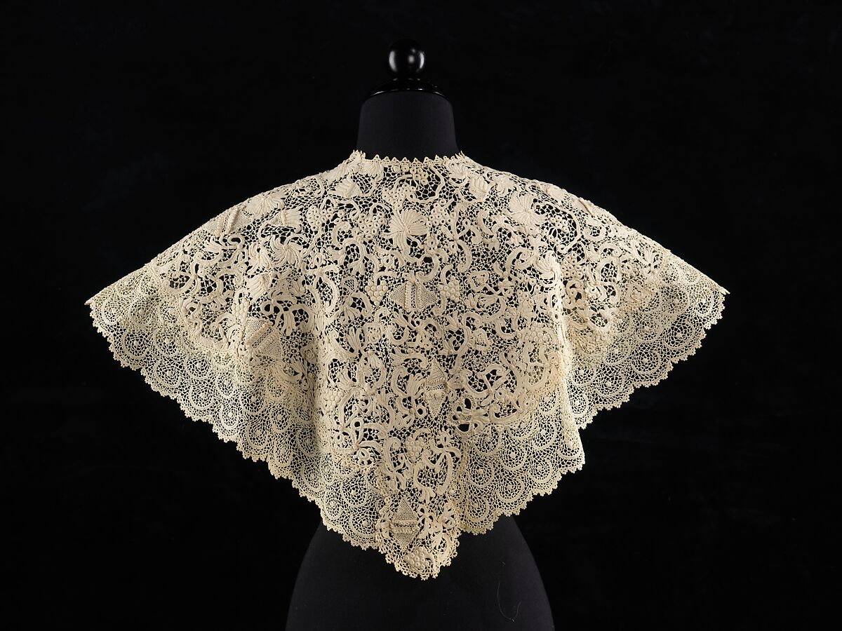 Collar, cotton, probably Irish