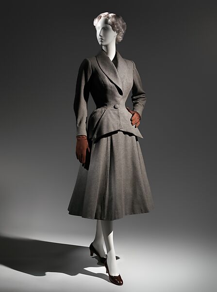 Suit, Charles James (American, born Great Britain, 1906–1978), wool, silk, American