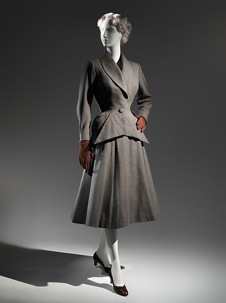 Suit, Charles James (American, born Great Britain, 1906–1978), wool, silk, American 