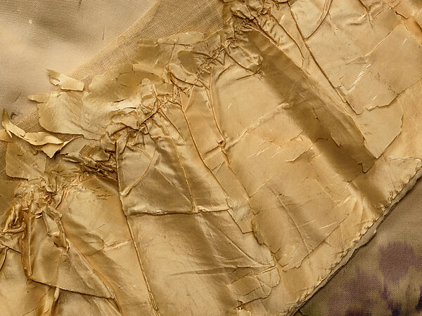 Evening dress, House of Worth (French, 1858–1956), silk, cotton, rhinestones, metal, French