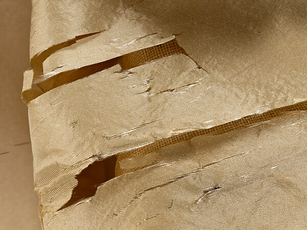 Evening dress, House of Worth (French, 1858–1956), silk, cotton, rhinestones, metal, French