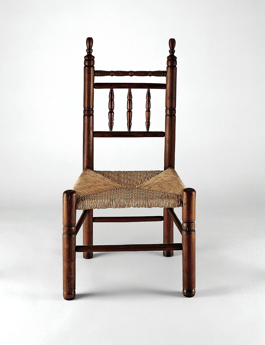 Spindle-back chair, Soft maple, maple, ash, American 