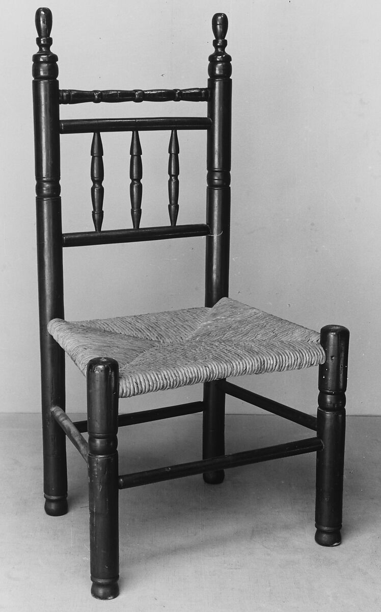 Spindle-back chair, Soft maple, maple, ash, American