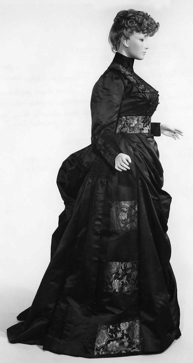 Afternoon ensemble, silk, metal, American