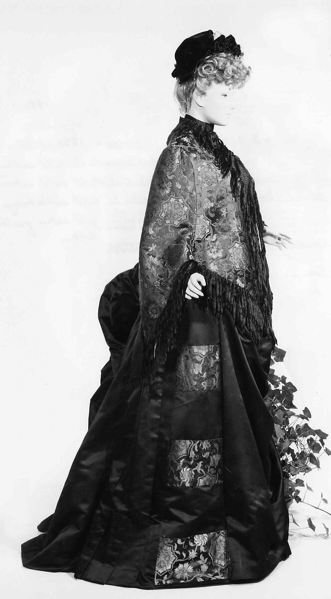 Afternoon ensemble, silk, metal, American