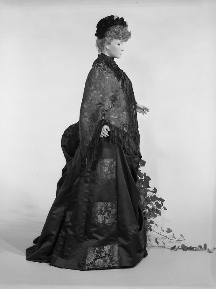 Afternoon ensemble, silk, metal, American