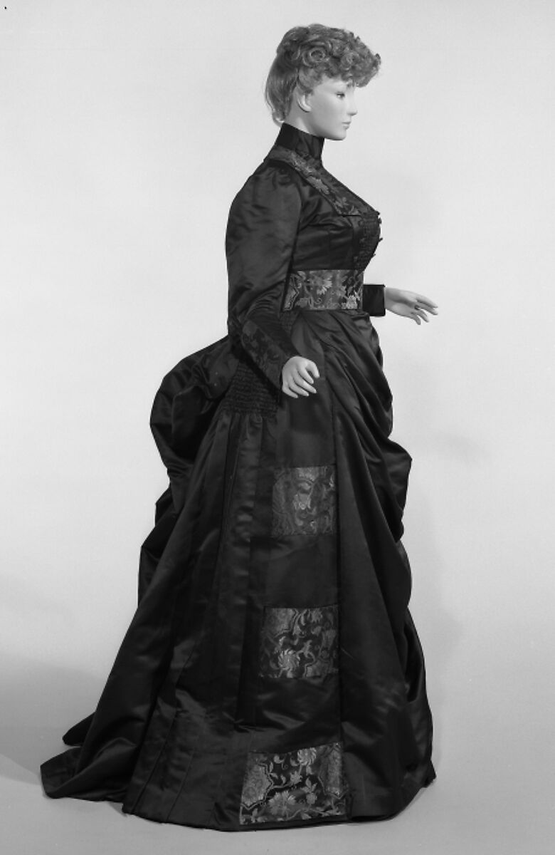 Afternoon ensemble, silk, metal, American