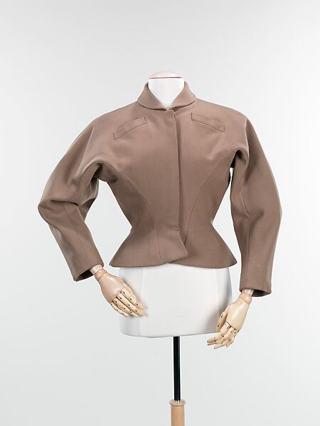 Jacket, Charles James (American, born Great Britain, 1906–1978), wool, silk, American 
