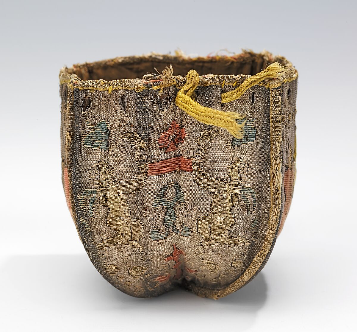 Purse, silk, metal, probably French