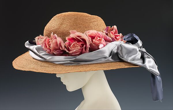 Picture hat, Madame Alphonsine (French), straw, silk, French 
