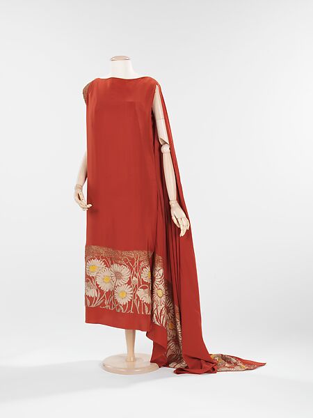 Evening dress, Suzanne Talbot, silk, metal, French
