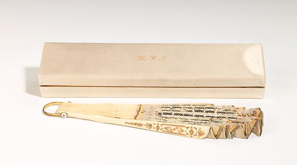 Fan, Tiffany &amp; Co. (American, New York, NY, 1837–present), ivory, silk, mother-of-pearl, metal, French