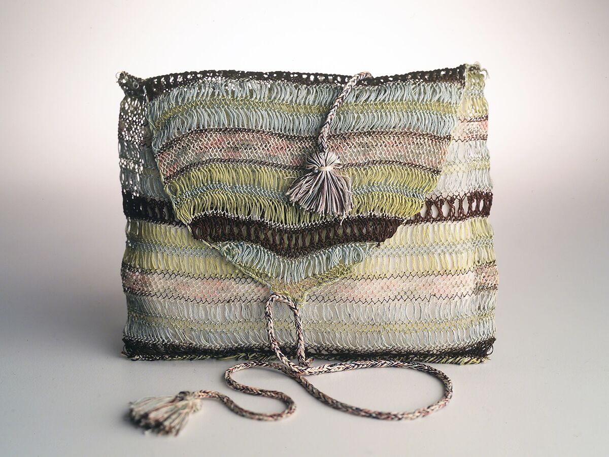 Purse, silk, British