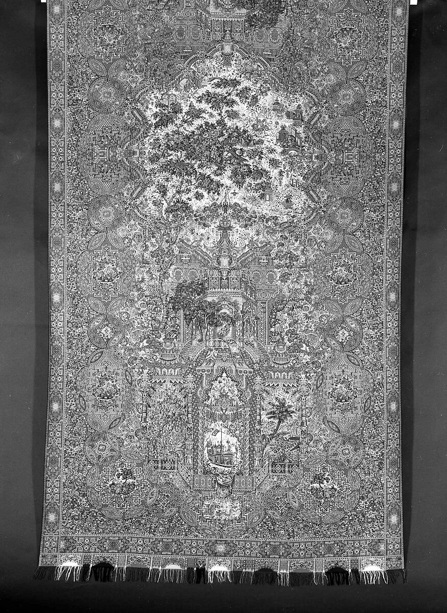 Shawl, Attributed to Anthony Berrus, wool, silk, French