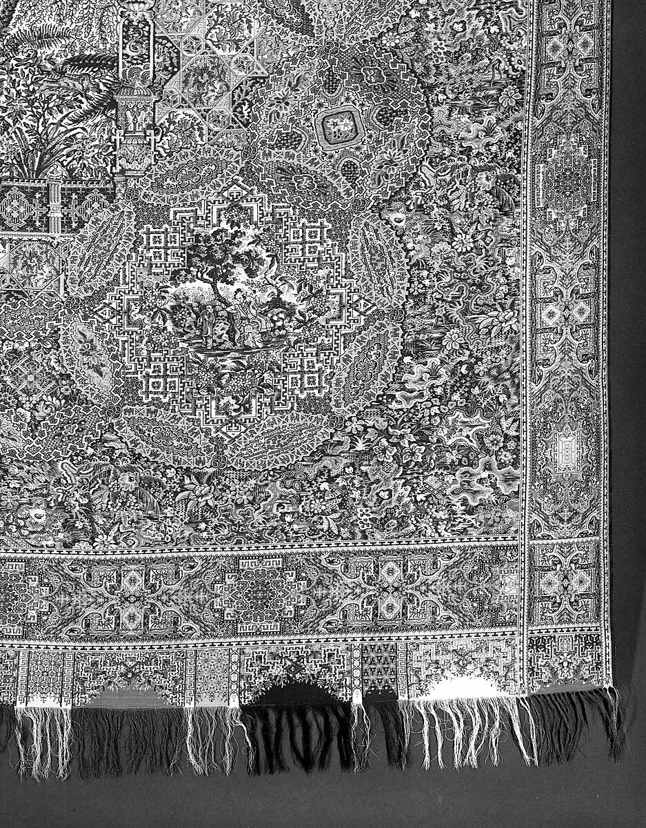 Shawl, Attributed to Anthony Berrus, wool, silk, French