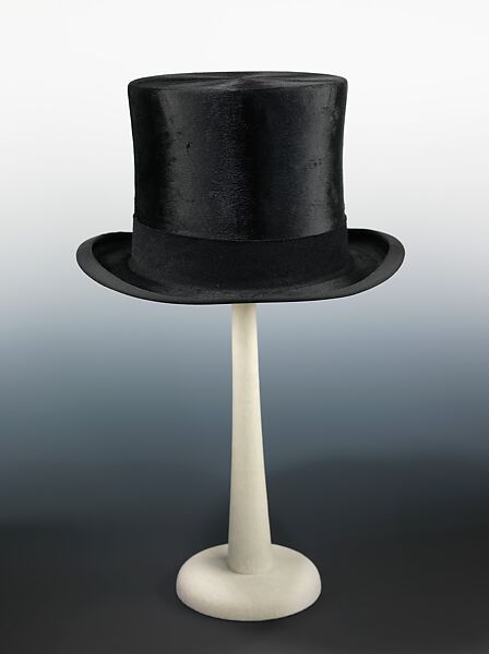 Top hat, Dobbs (American, New York), silk, fur, wool, American 