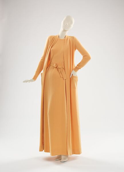 Evening ensemble, Halston (American, Des Moines, Iowa 1932–1990 San Francisco, California), wool, American 