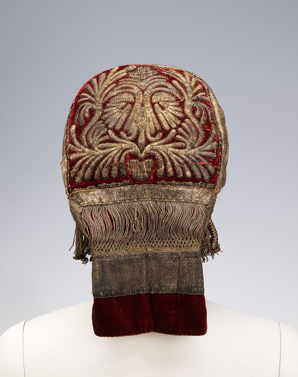 Hat, silk, metal, glass, Russian