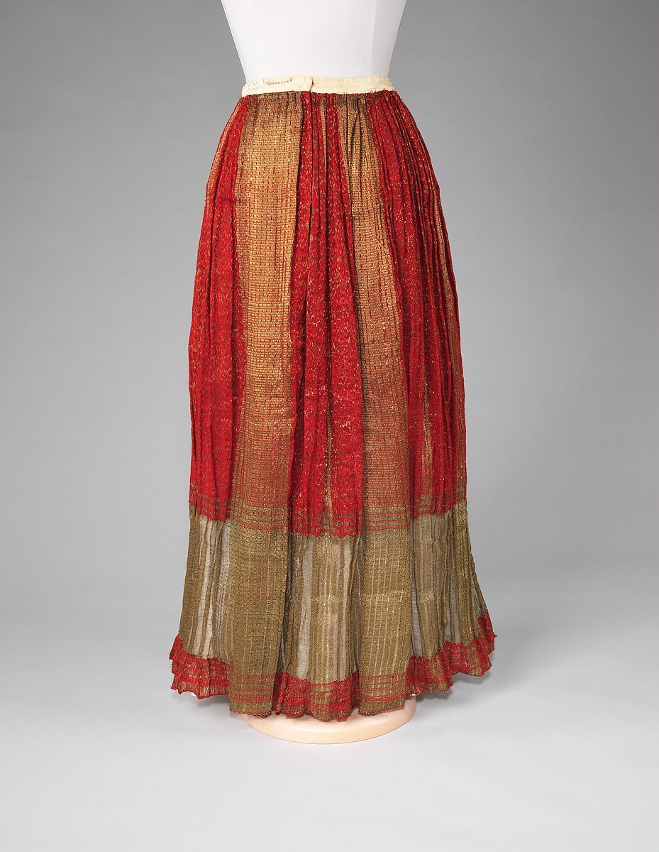 Skirt, silk, metal, Romanian 