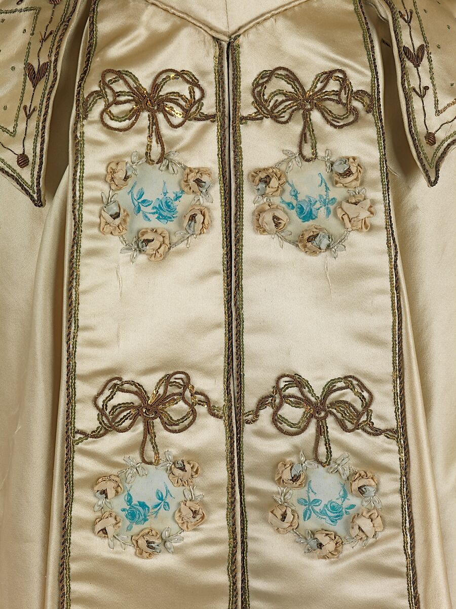 Evening dress, Rouff (French, 1844–1914), silk, metal, French