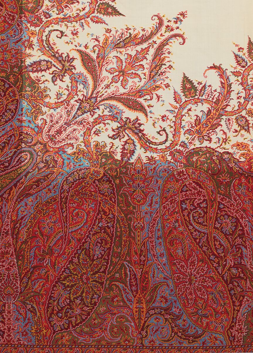 Shawl, wool, probably Scottish