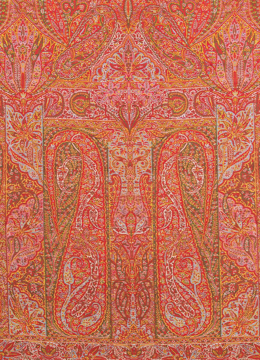 Shawl, wool, cotton, Scottish