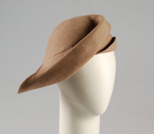 Cloche, Sally Victor (American, 1905–1977), wool, American