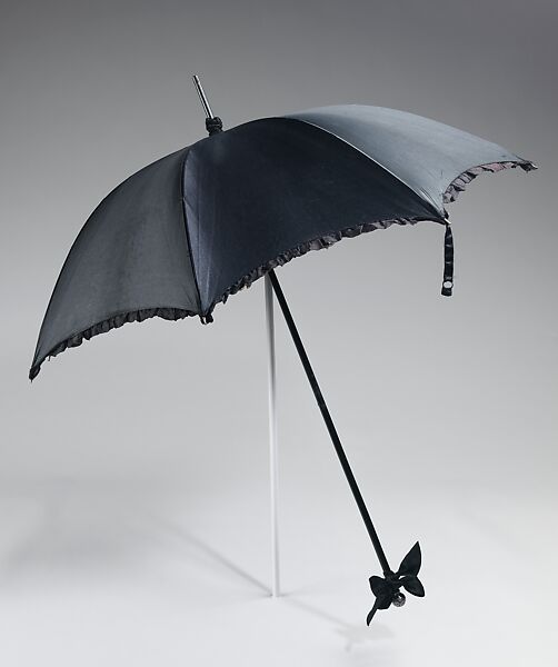 Parasol, silk, wood, metal, British 