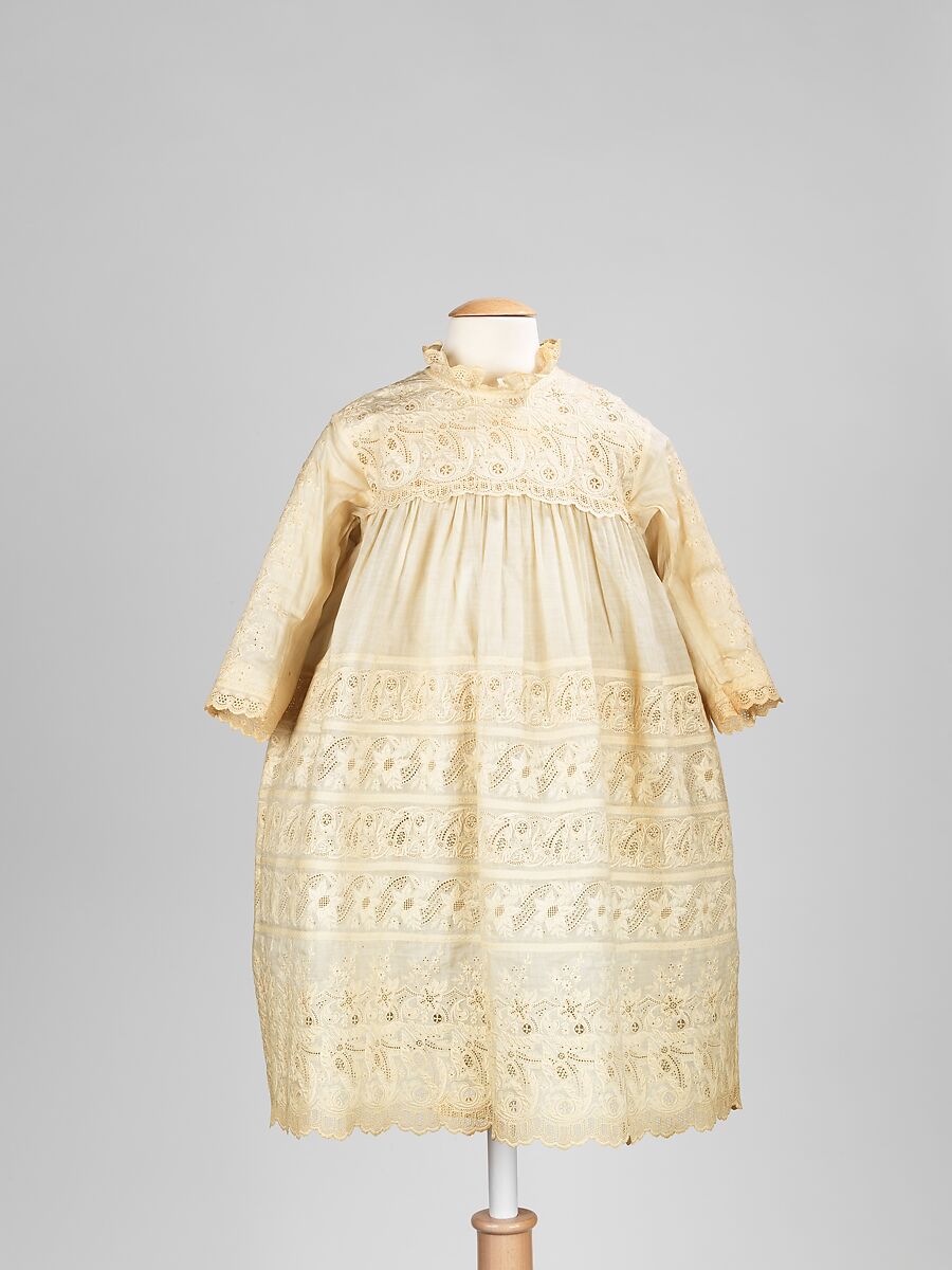 Dress, cotton, probably French 