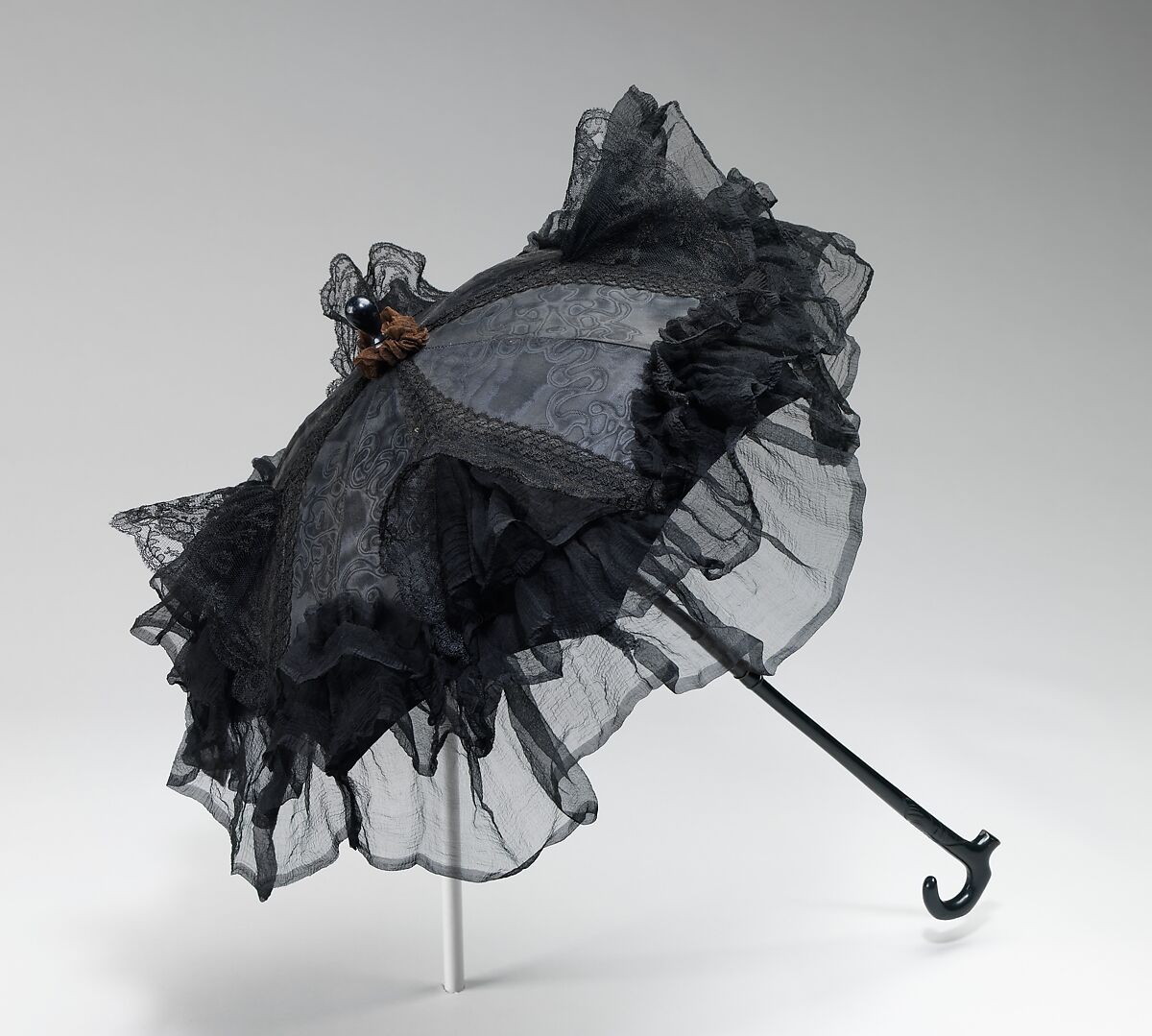 Parasol, Stern Brothers (American, founded New York, 1867), silk, wood, metal, American 