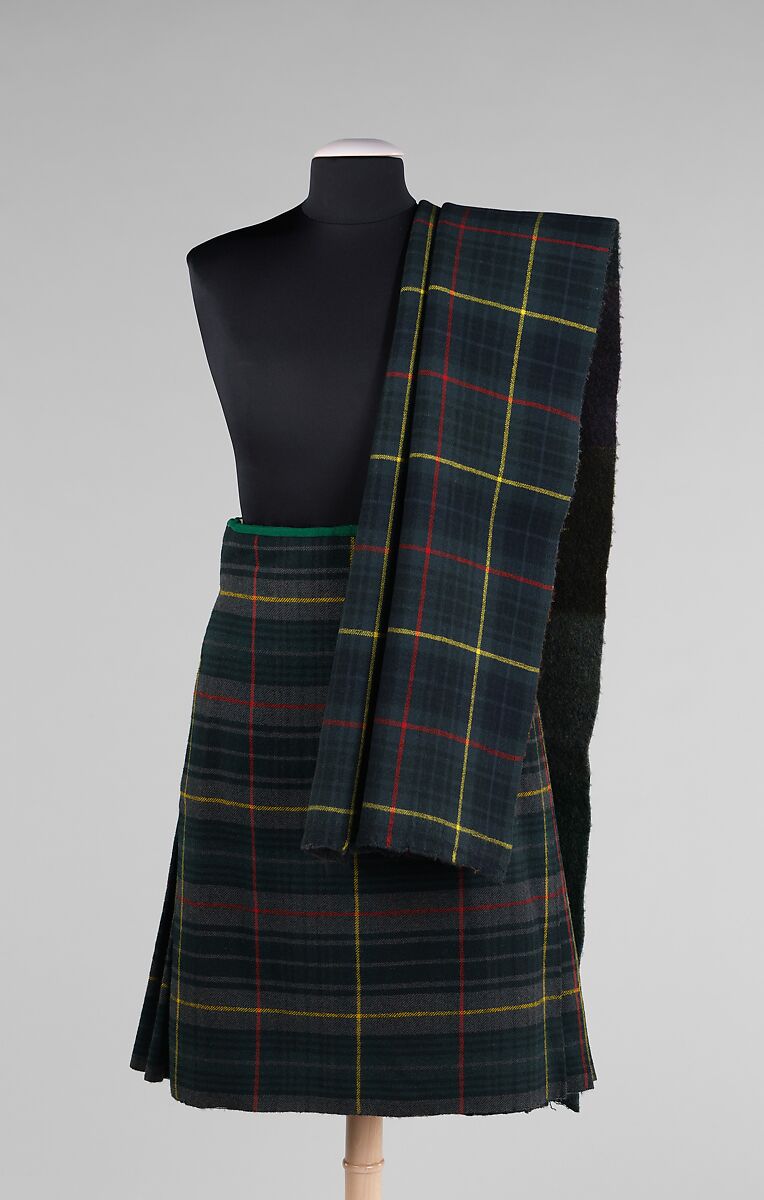 Kilt, wool, leather, metal, Scottish 